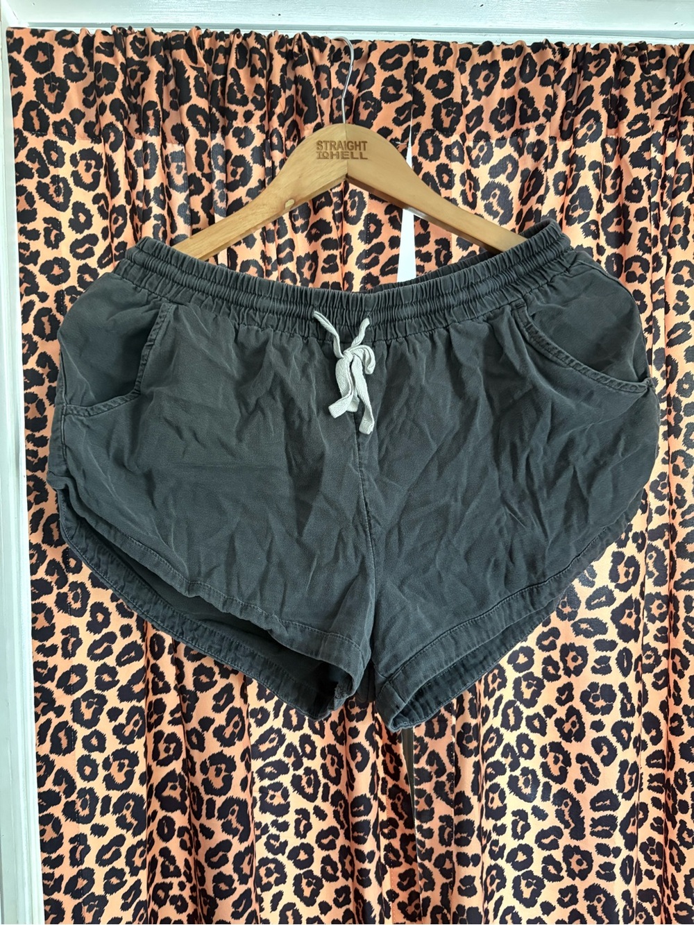 Billabong Women's Drawstring Athletic Shorts - Charcoal Gray